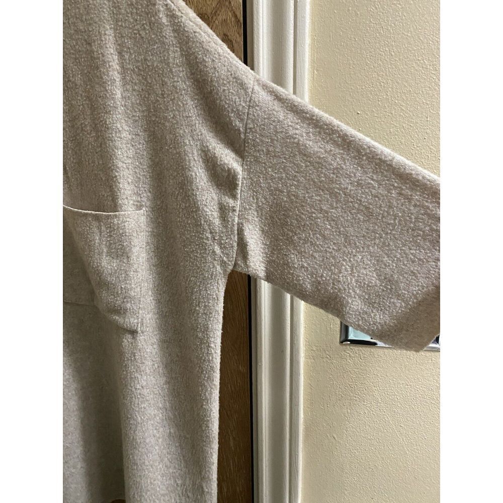 ZARA TRAFALUC HIGH LOW SWEATER SHORT SLEEVE OVERSIZED WOMENS SIZE SMALL BEIGE - Picture 6 of 10